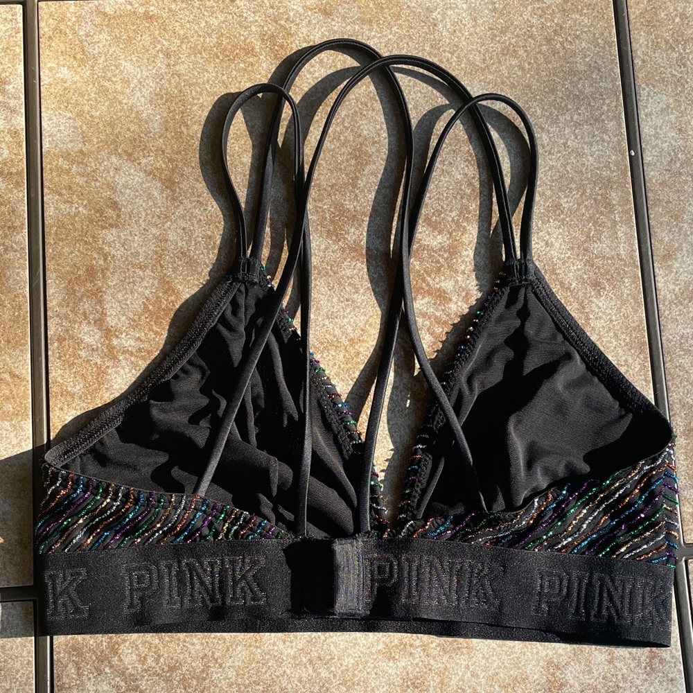 PINK Victoria's Secret Multicolor Striped Bralette - Picture 3 of 4